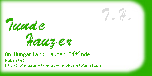 tunde hauzer business card